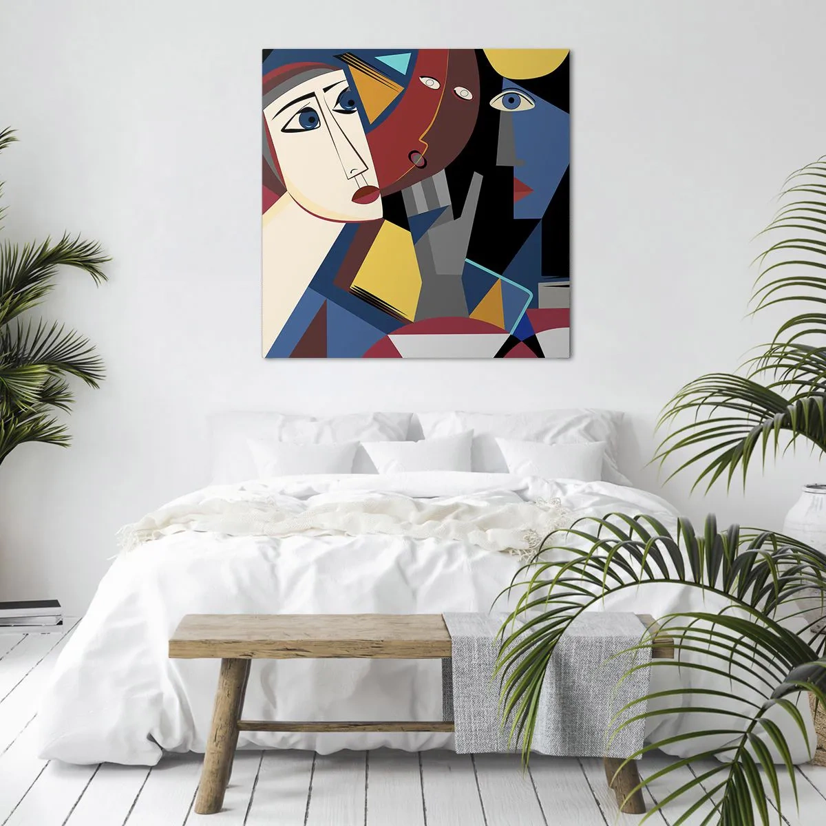 Obraz na plátne - Konverzácia kubistov - 70x70 cm