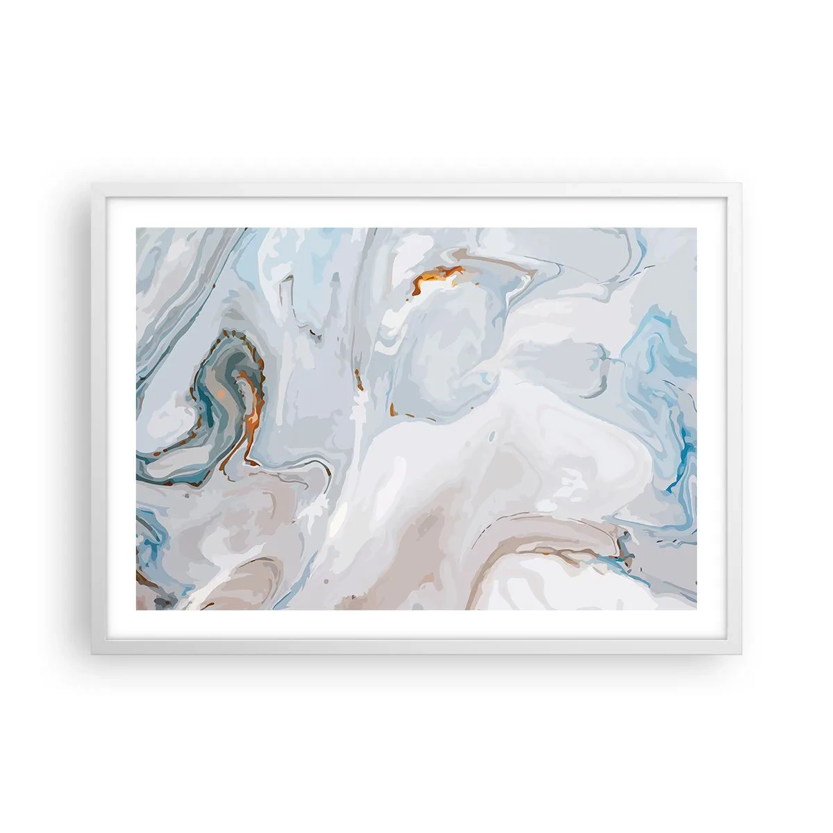 Plagát v bielom ráme - Povznesená biela - 70x50 cm