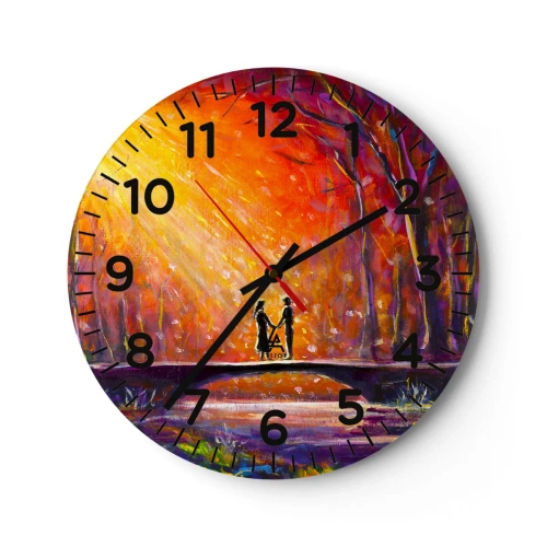 Nástenné hodiny - Nebo ich tiež miluje - 40x40 cm