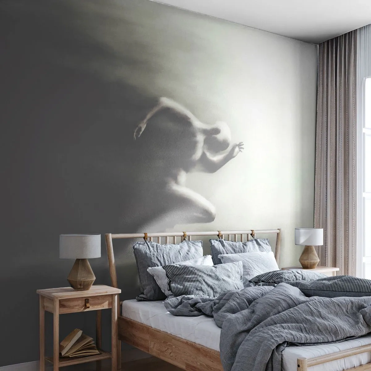 Fototapeta Premium Canvas - Nezastaviteľný - Šport, Beh, Tma - 250x175 cm