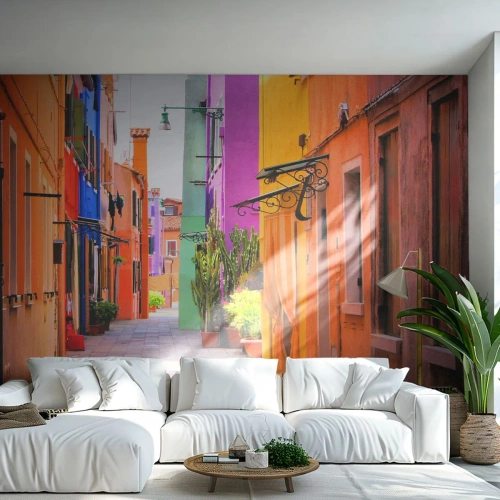 Fototapeta Premium Canvas - Dúhová ulička - Mesto, Benátky, Architektúra - 100x70 cm
