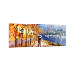 Obraz na skle - Spoločne k hranici času - 140x50 cm