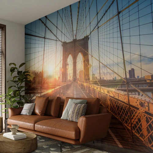 Fototapeta Premium Sand - Na zlatom moste - New York, Brooklynský most, Architektúra - 500x350 cm