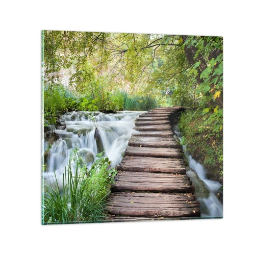 Obraz na skle - Voda nie je vôbec tichá - 50x50 cm