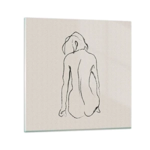 Obraz na skle - Dievčenský akt - 60x60 cm