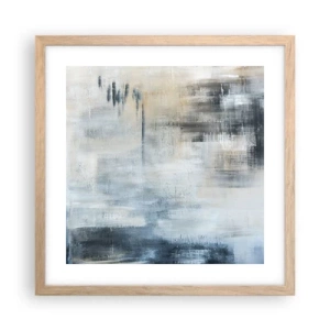 Plagát v ráme zo svetlého duba - Za závojom modrej - 40x40 cm