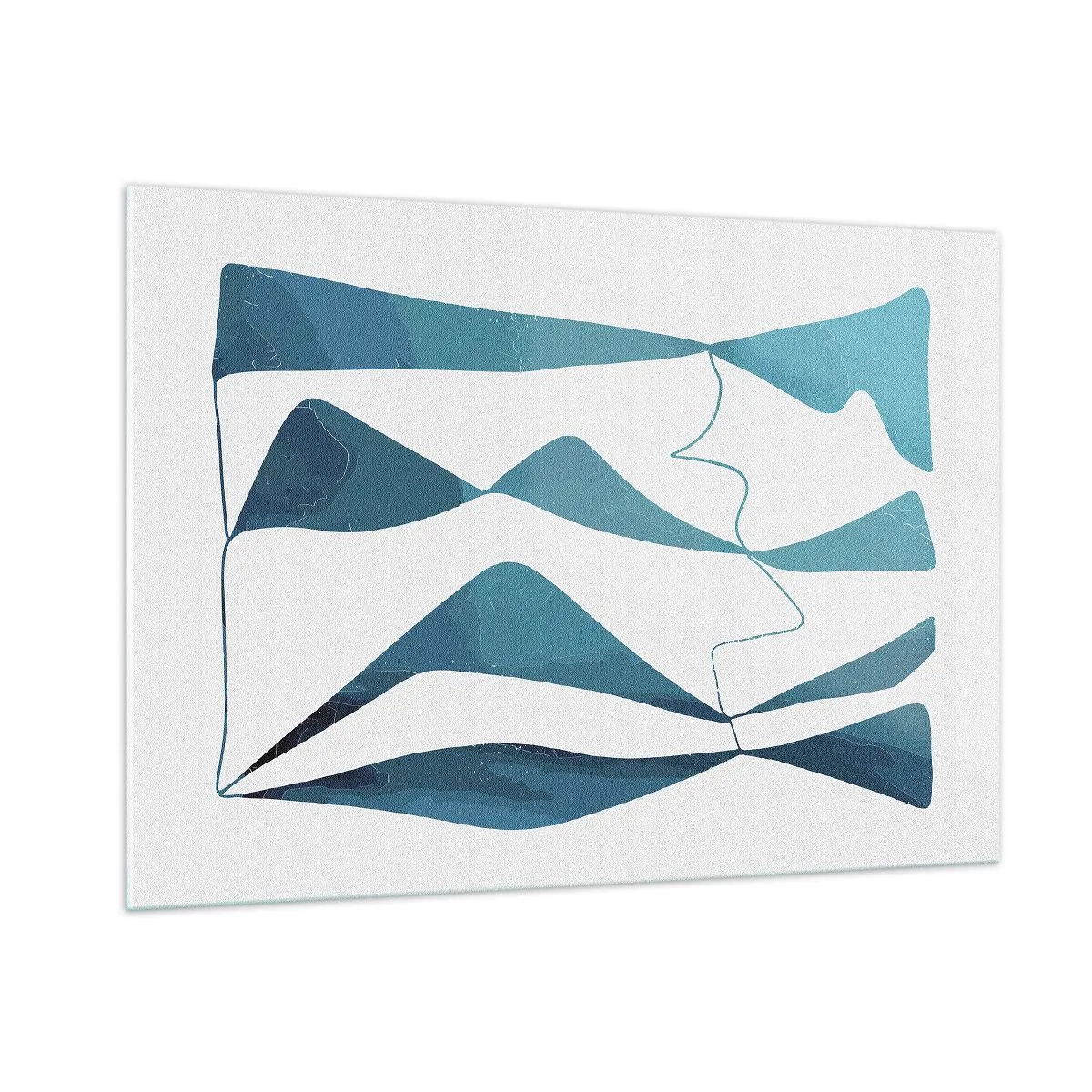 Obraz na skle - Abstrakcia: tyrkysový vzťah - 100x70 cm