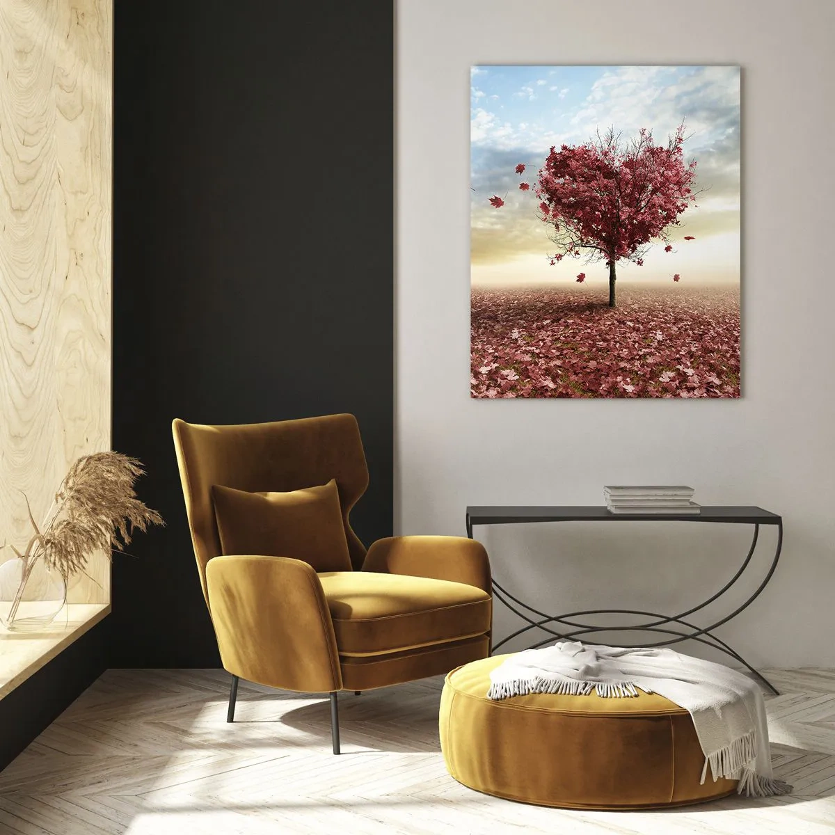 Obraz na skle - Zamilujte si tiež jeseň - 50x70 cm