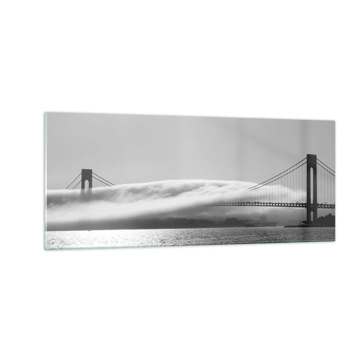 Obraz na skle - Preplávať Zlatou bránou - 100x40 cm