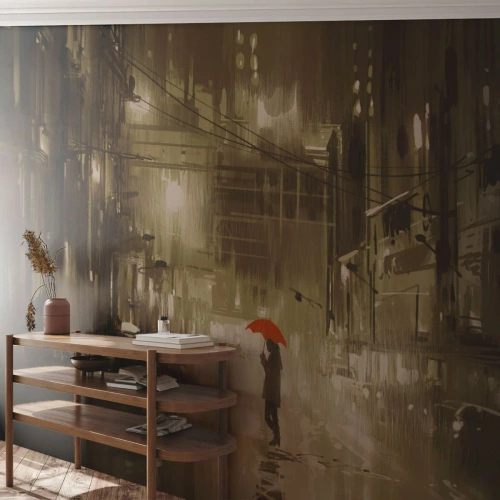 Fototapeta Standard Eco - Sama, ale nie osamelá - Mesto, Žena, Architektúra - 150x105 cm