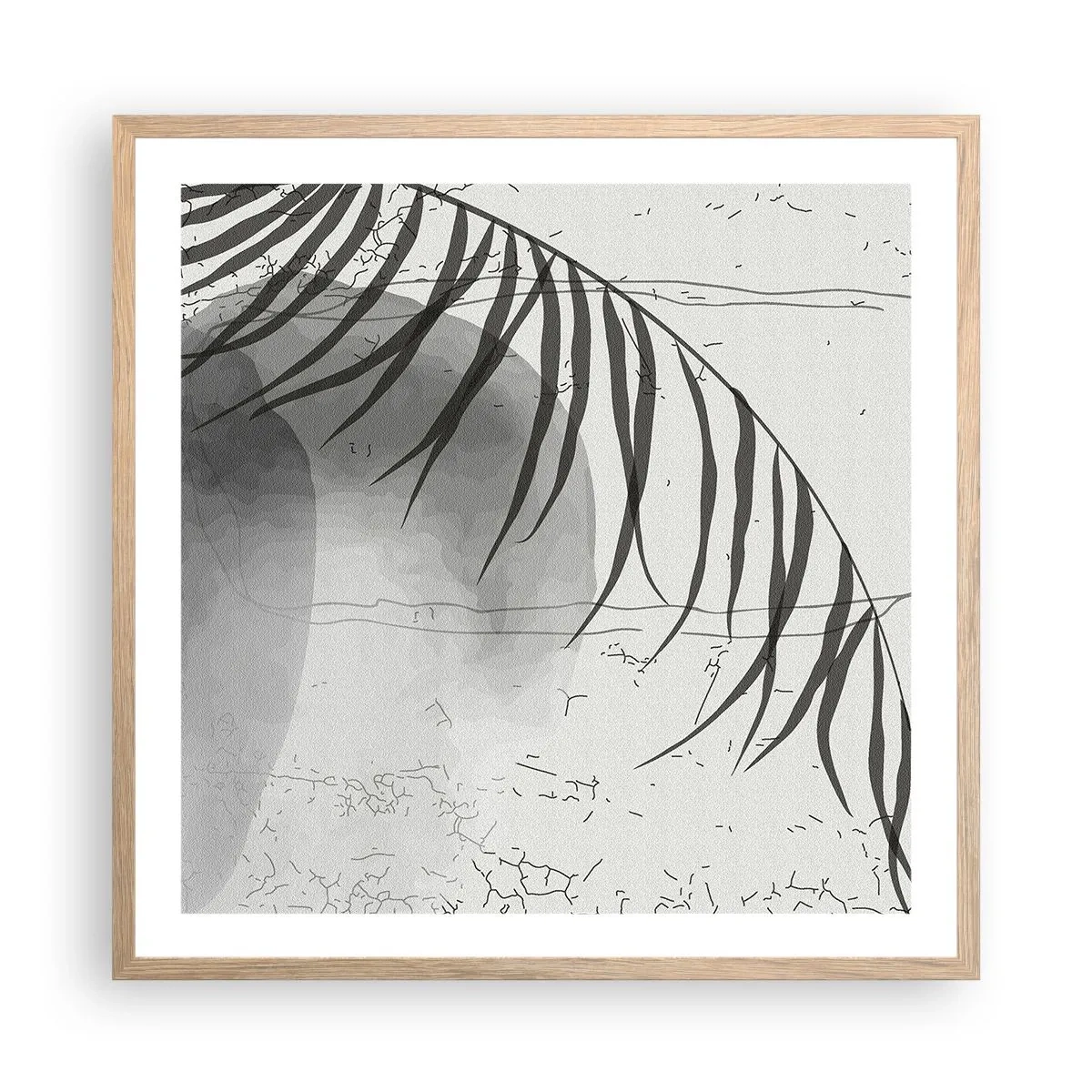 Plagát v ráme zo svetlého duba - Subtílna exotika prírody - 60x60 cm