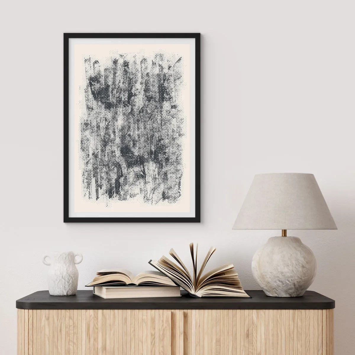 Plagát v čiernom ráme - Hmlistá kompozícia - 61x91 cm