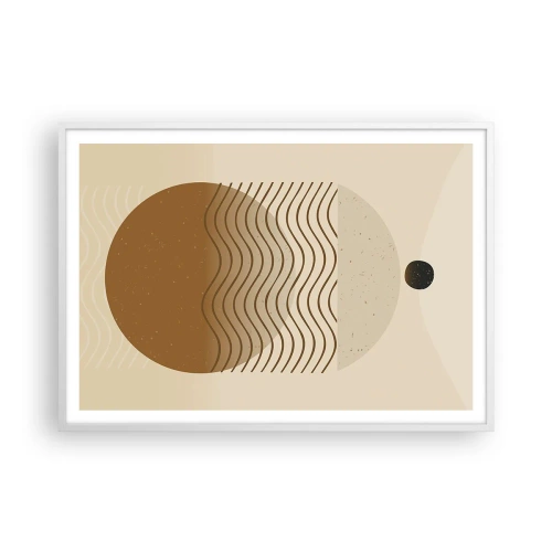 Plagát v bielom ráme - O pôvode geometrických obrazcov - 100x70 cm