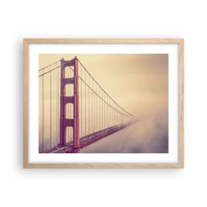 Plagát v ráme zo svetlého duba - Medzi nebom a zemou - 50x40 cm