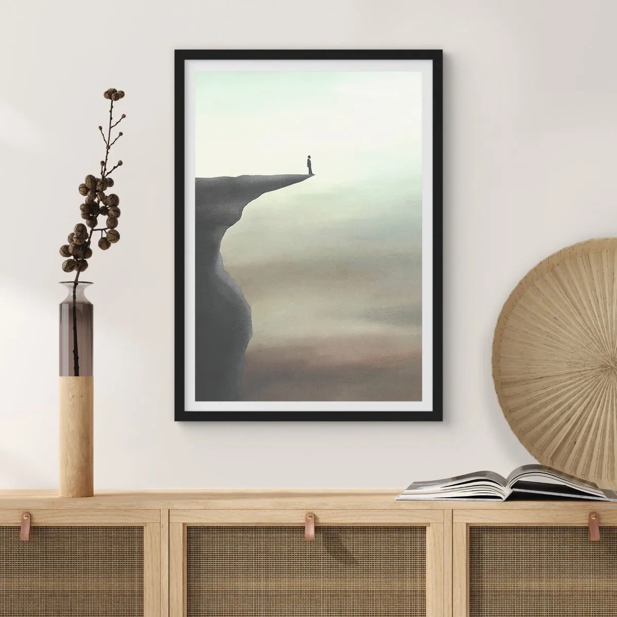 Plagát v čiernom ráme - Hore, samozrejme! - 70x100 cm