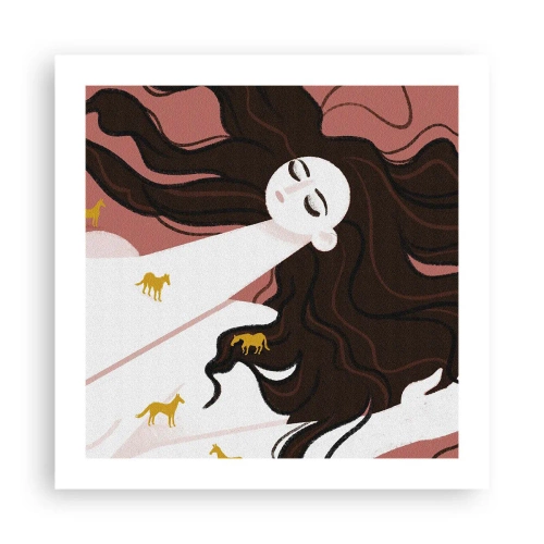 Plagát - Sen o zlatom koni - 50x50 cm