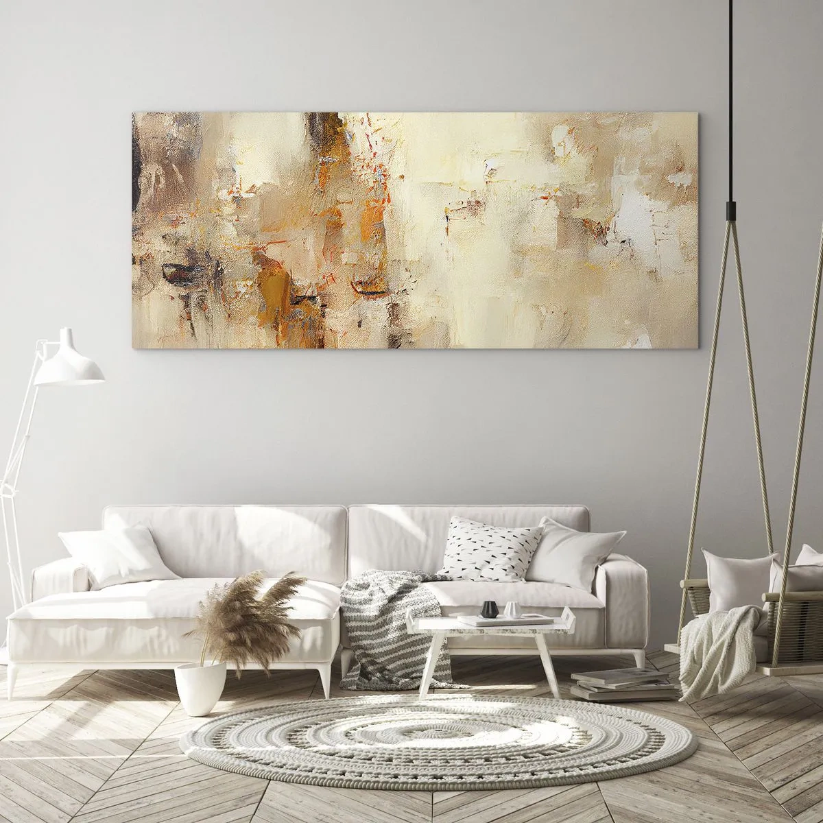 Obraz na skle - Duša jantáru - 100x40 cm