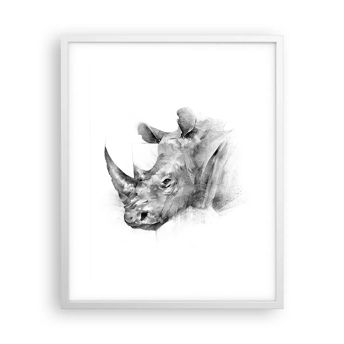 Plagát v bielom ráme - Africký portrét - 40x50 cm