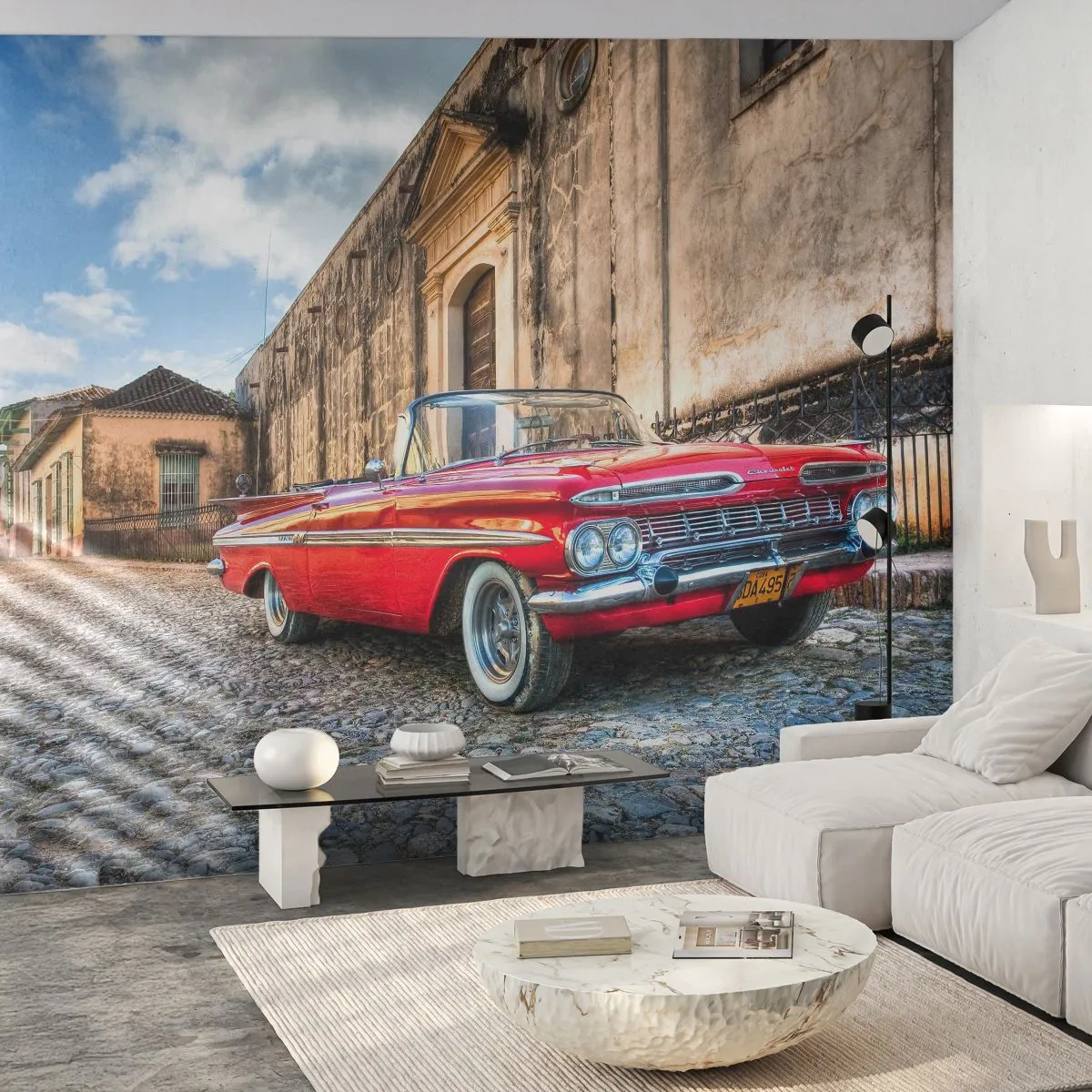 Samolepiaca Fototapeta Deluxe Sticker - Kubánske vzrušenie - Automobilový priemysel, Auto, Kuba - 250x175 cm