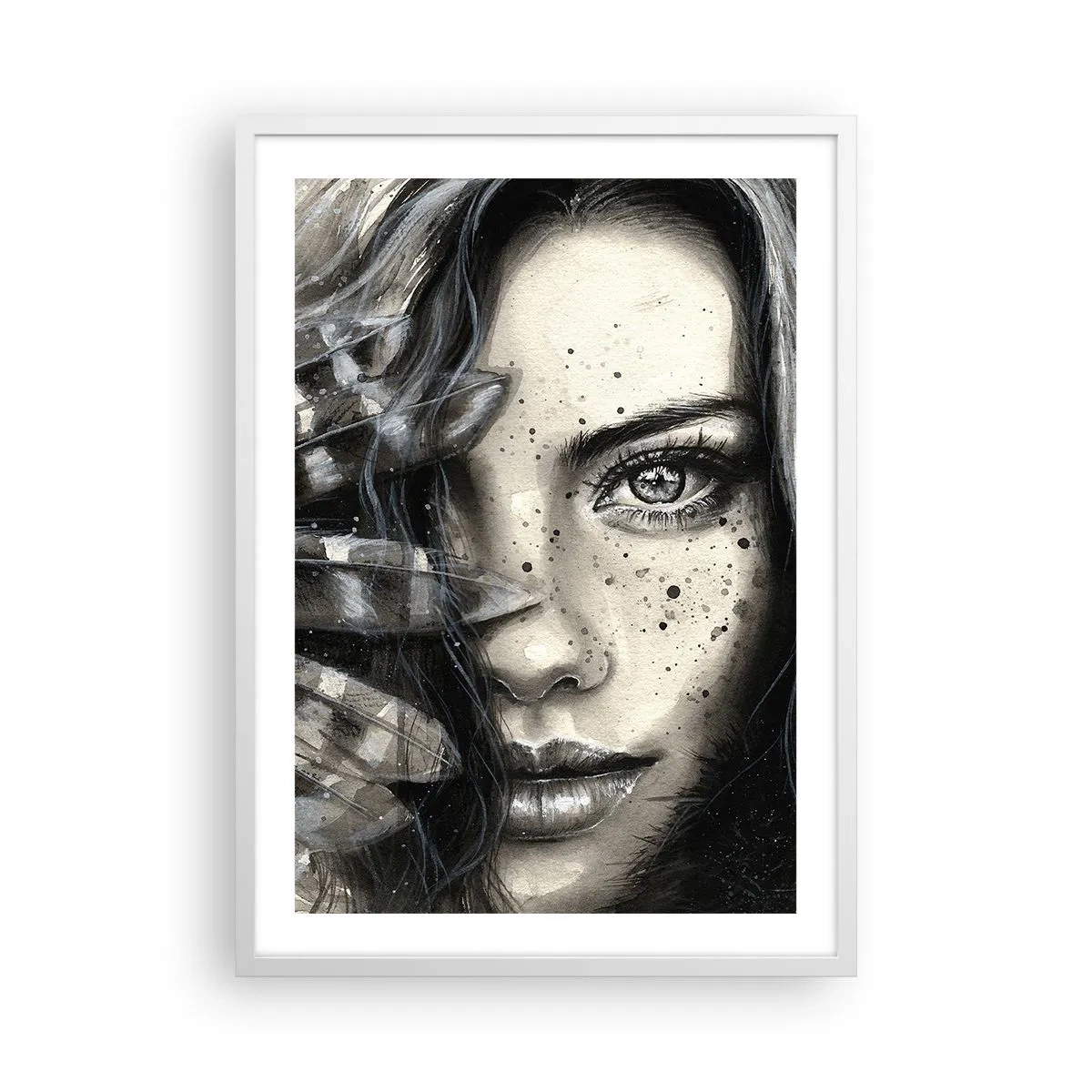 Plagát v bielom ráme - Divoká krása - 50x70 cm