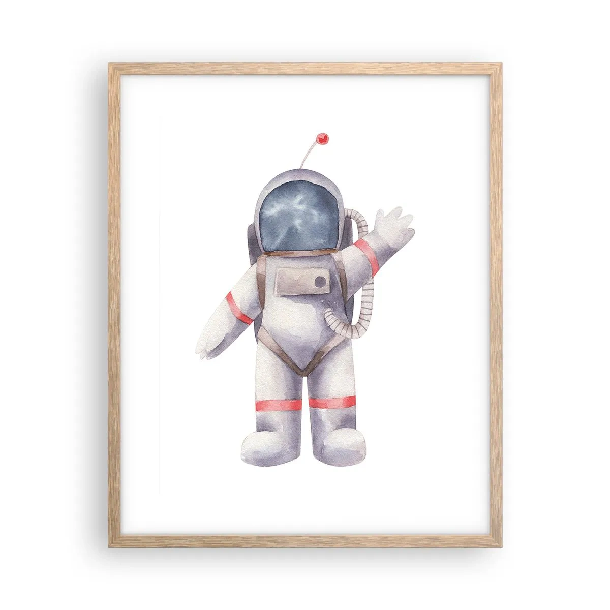 Plagát v ráme zo svetlého duba - Tak zatiaľ! - 40x50 cm