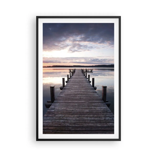 Plagát v čiernom ráme - Tichá hranica medzi dňom a nocou - 61x91 cm