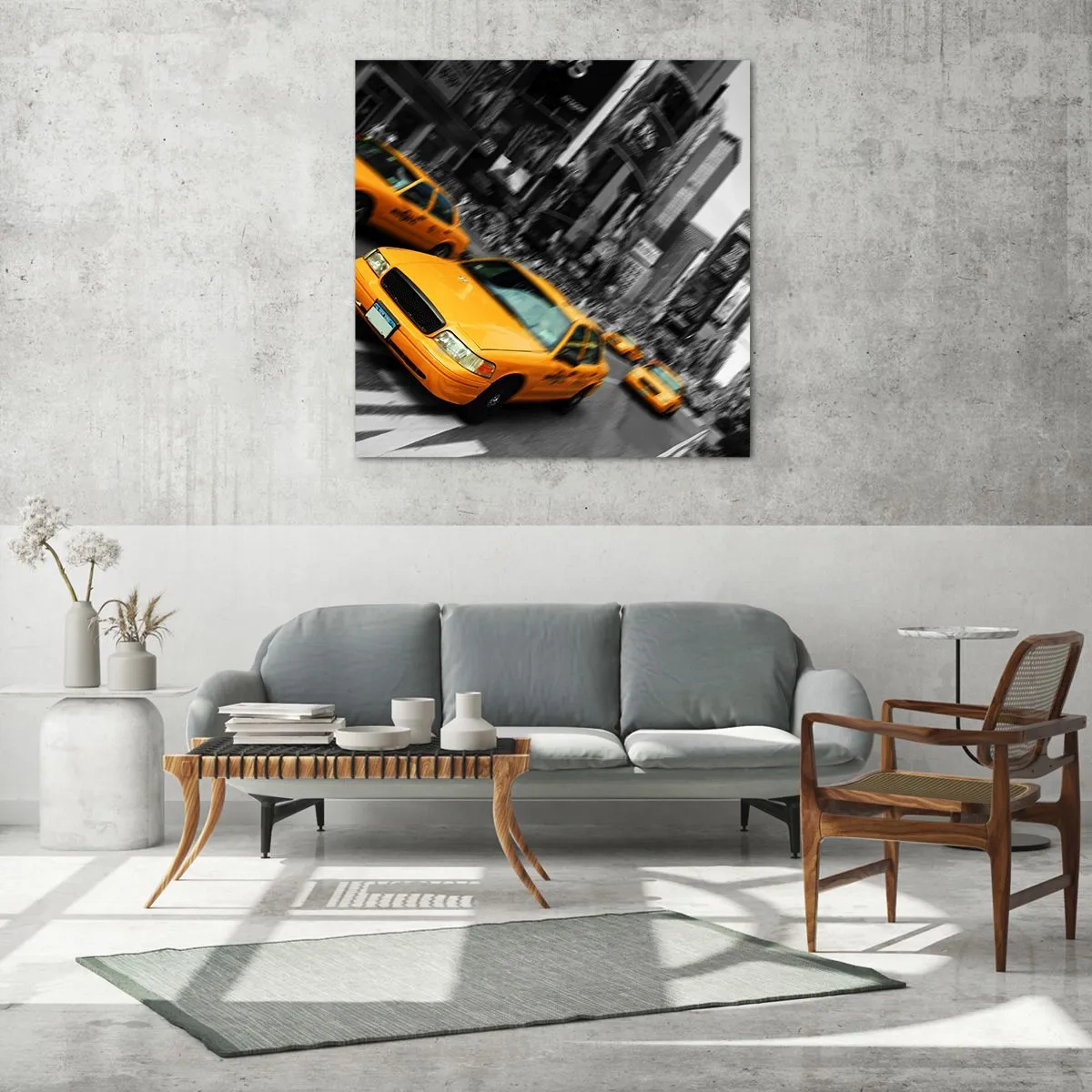 Obraz na skle - Newyorské kvapky slnka - 40x40 cm