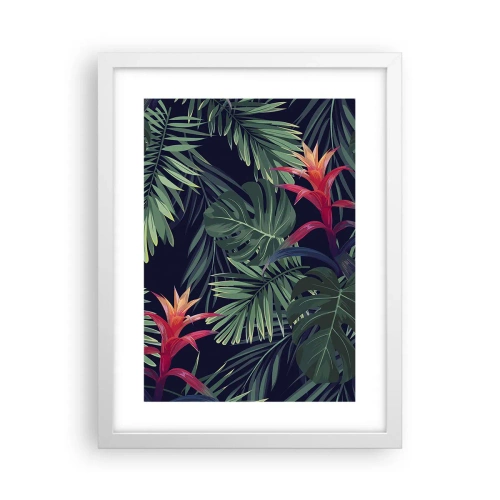 Plagát v bielom ráme - Vzplanúť v zelenom - 30x40 cm