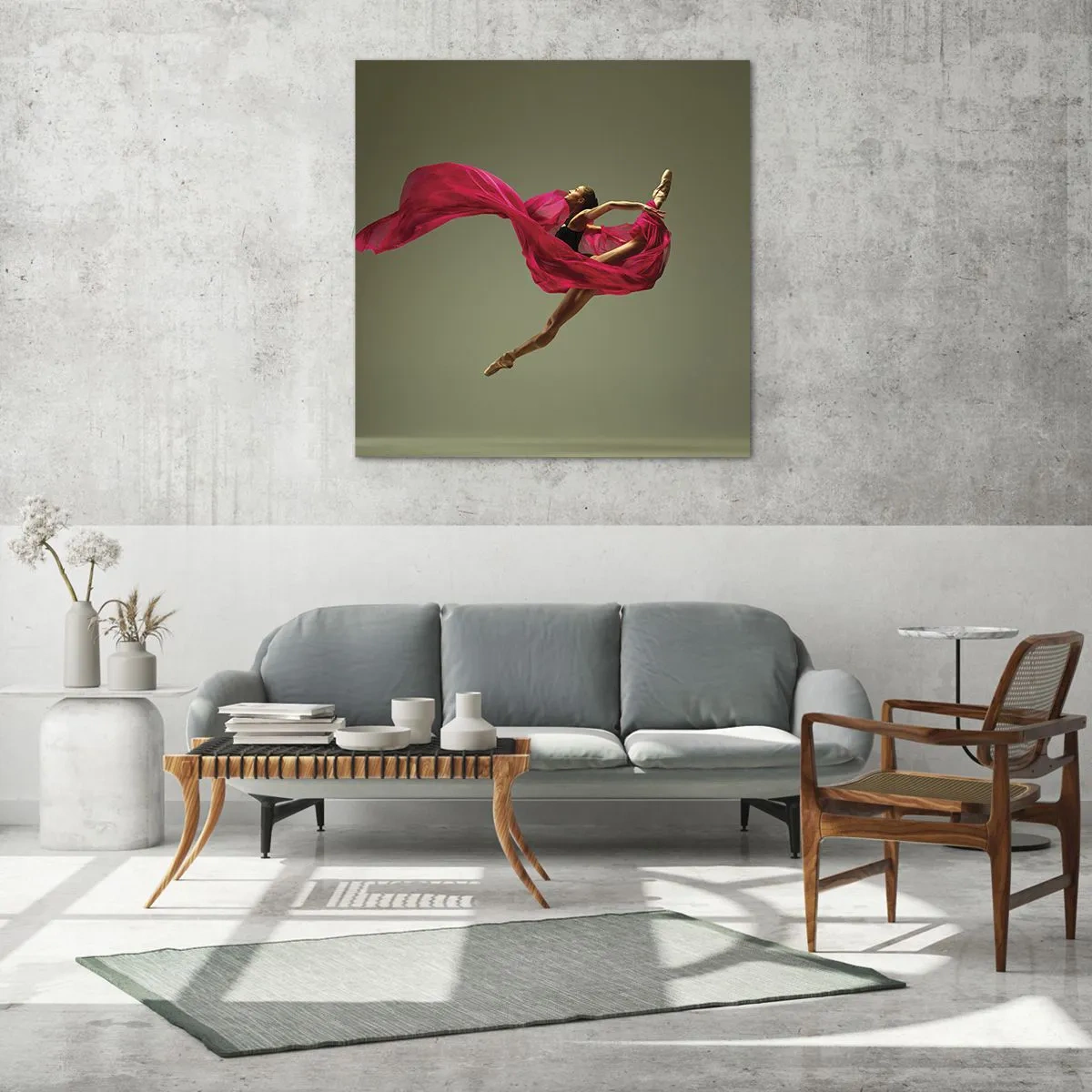 Obraz na skle - Tancujúci plameň - 70x70 cm