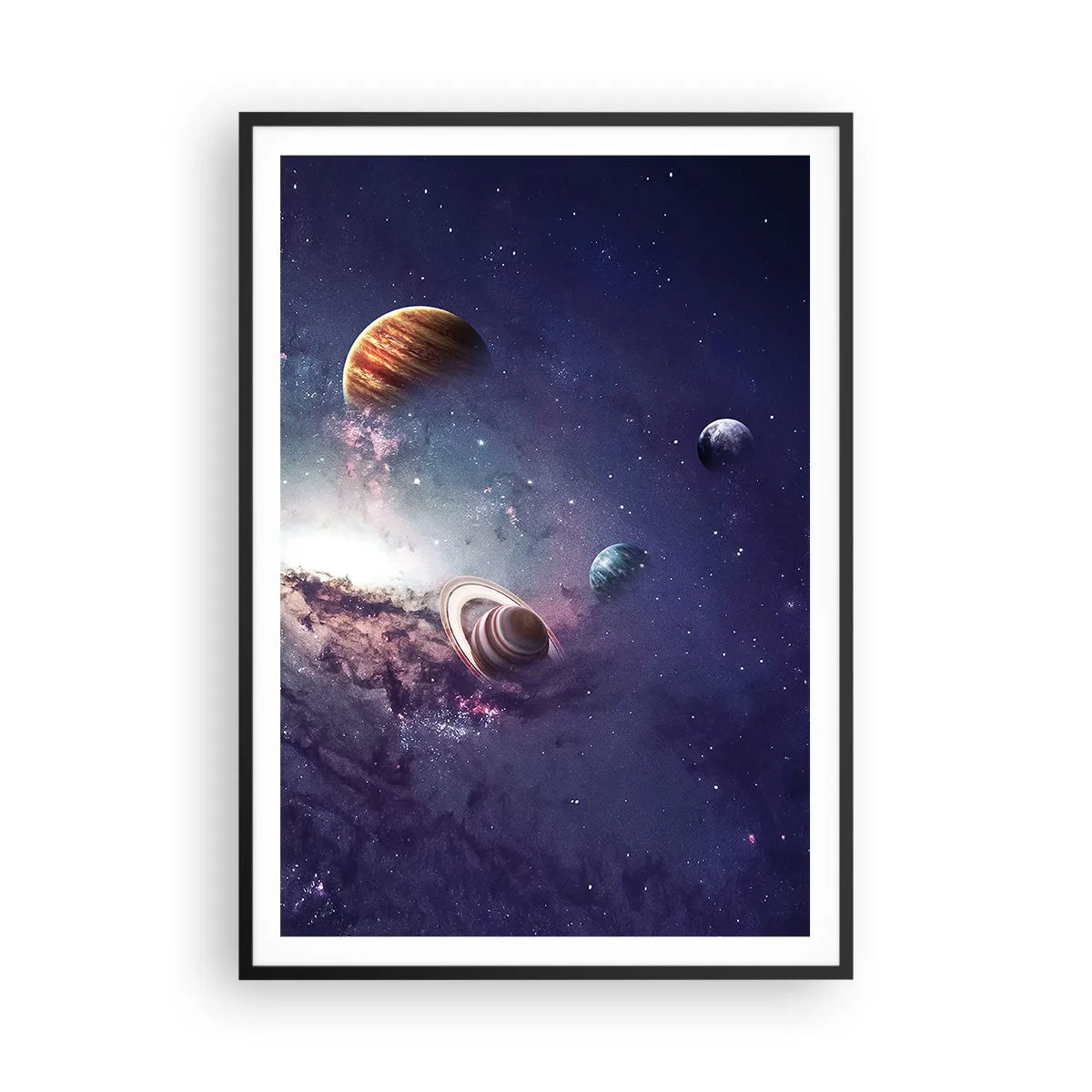 Plagát v čiernom ráme - Slnko a tanec - 70x100 cm