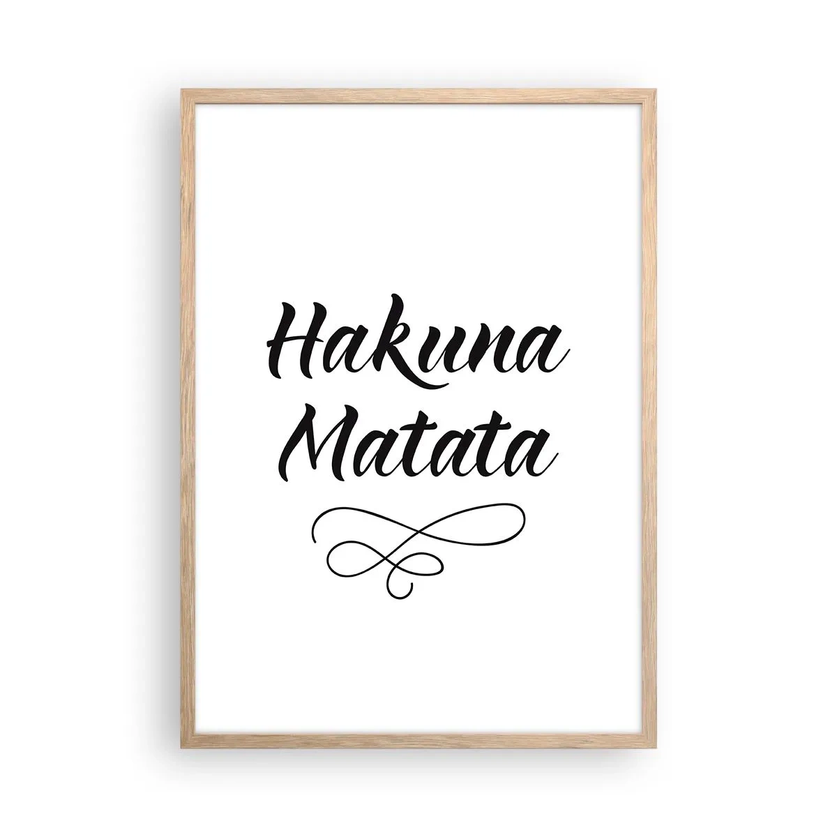 Plagát v ráme zo svetlého duba - Najlepšia rada - 50x70 cm