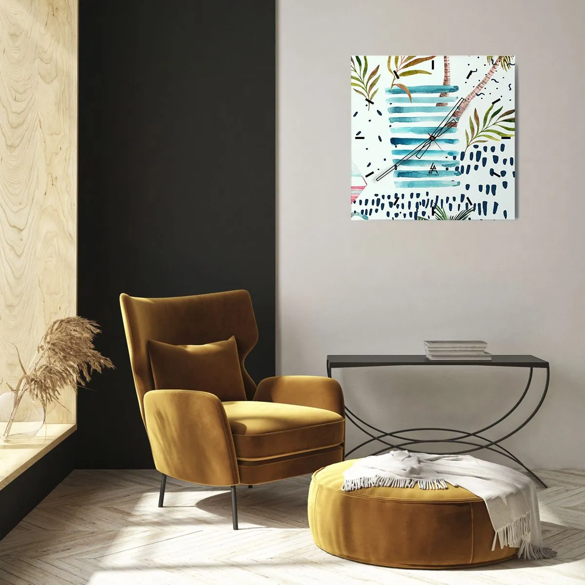Nástenné hodiny - Prázdniny pod palmami - 30x30 cm