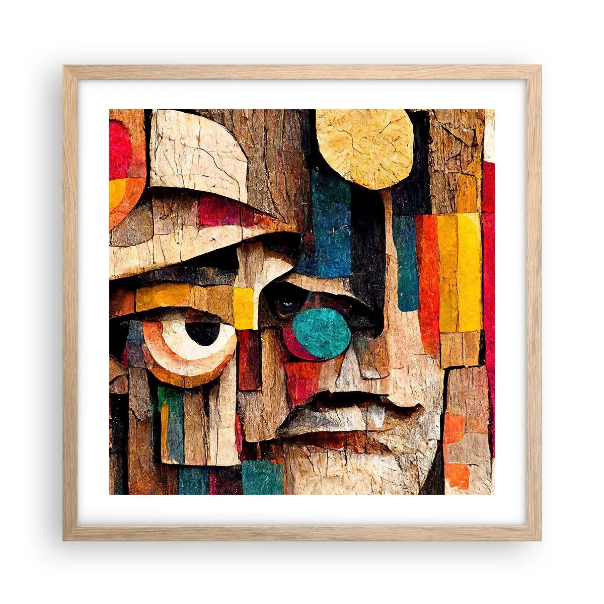 Plagát v ráme zo svetlého duba - Vidím ťa… - 50x50 cm