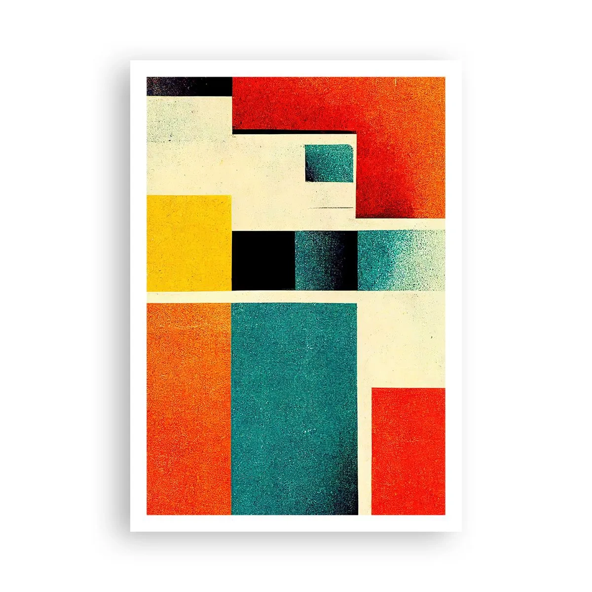 Plagát - Geometrická abstrakcia – dobrá energia - 70x100 cm
