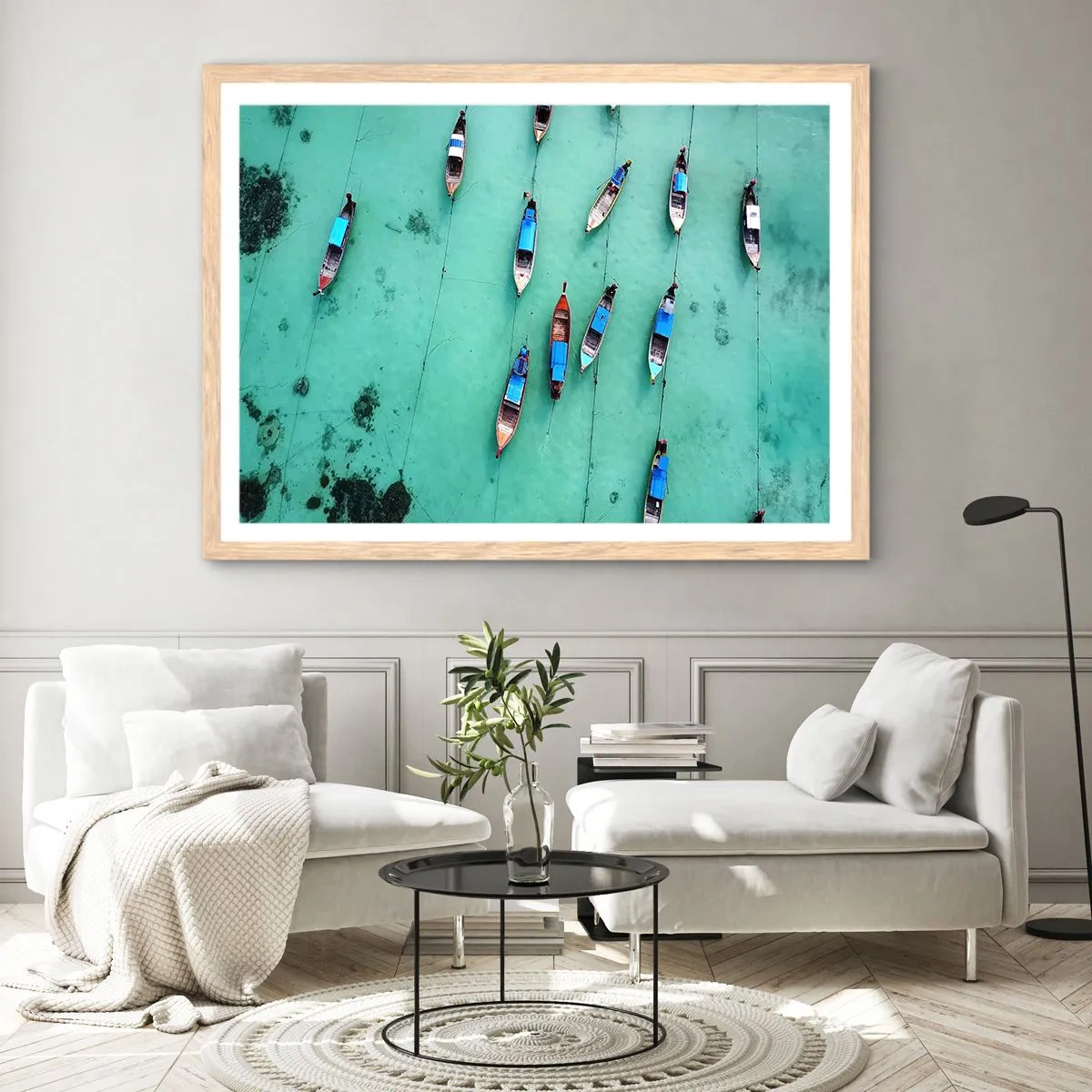 Plagát v ráme zo svetlého duba - V radostnom očakávaní - 91x61 cm