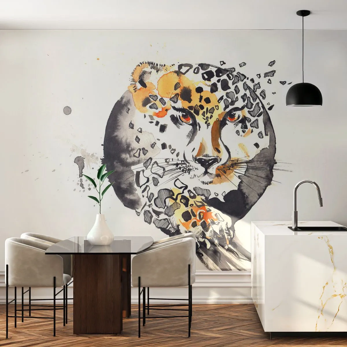 Samolepiaca Fototapeta Deluxe Sticker - Dravá krása - Zvieratá, Panther, Príroda - 250x175 cm