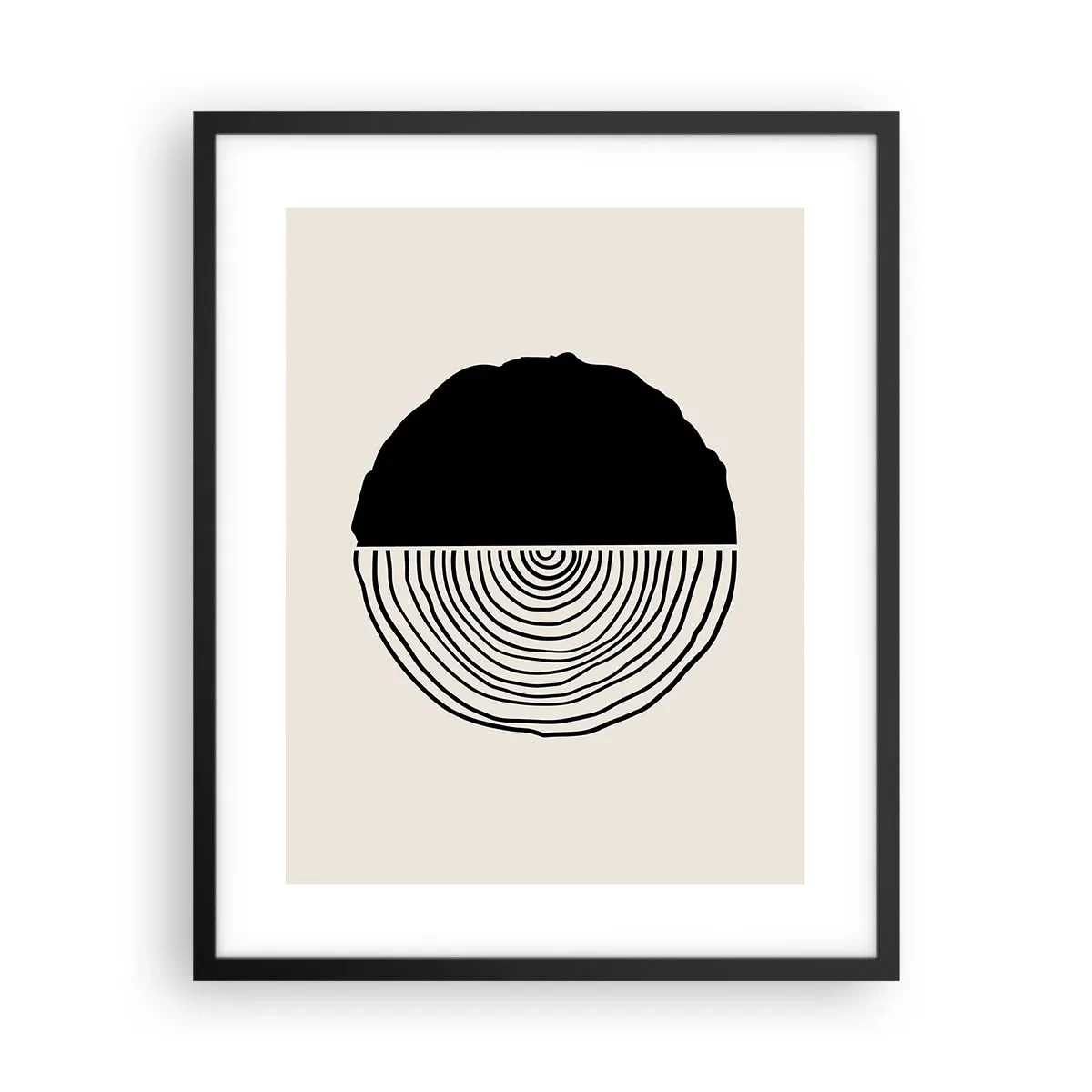 Plagát v čiernom ráme - Pol na pol - 40x50 cm