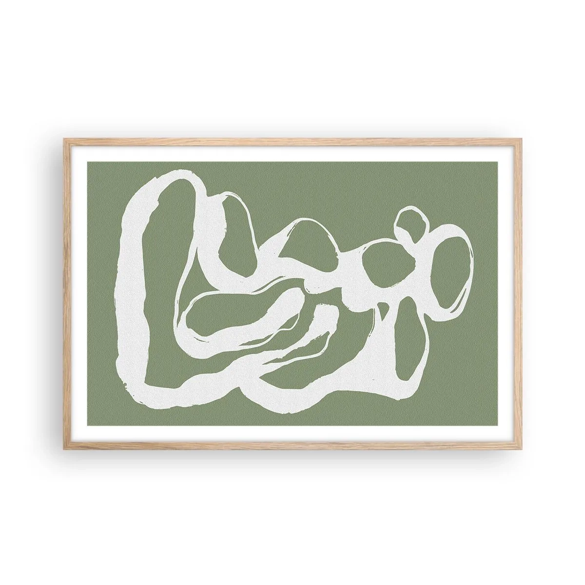 Plagát v ráme zo svetlého duba - Volanie priestoru - 91x61 cm