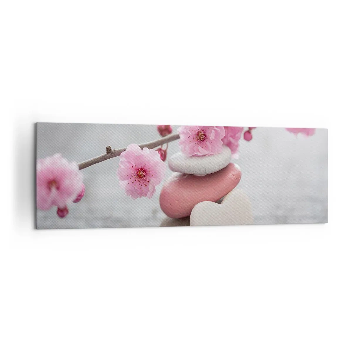 Obraz na plátne - Blaženosť s višňovým kvetom - 160x50 cm