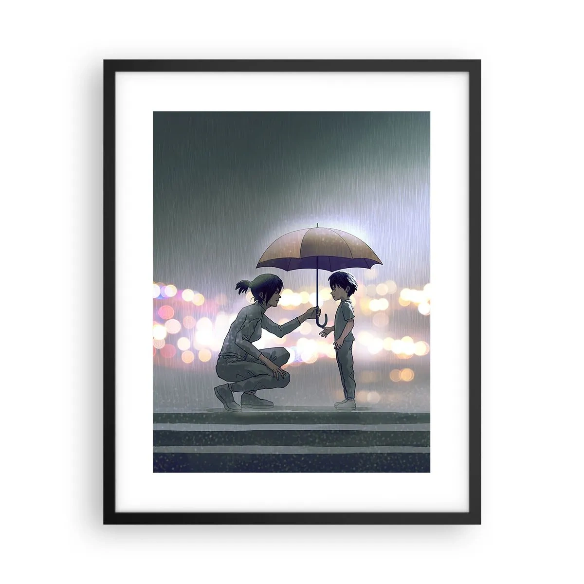 Plagát v čiernom ráme - A všetko je v poriadku - 40x50 cm