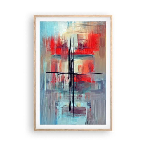 Plagát v ráme zo svetlého duba - Krajina v neznámej dimenzii - 61x91 cm