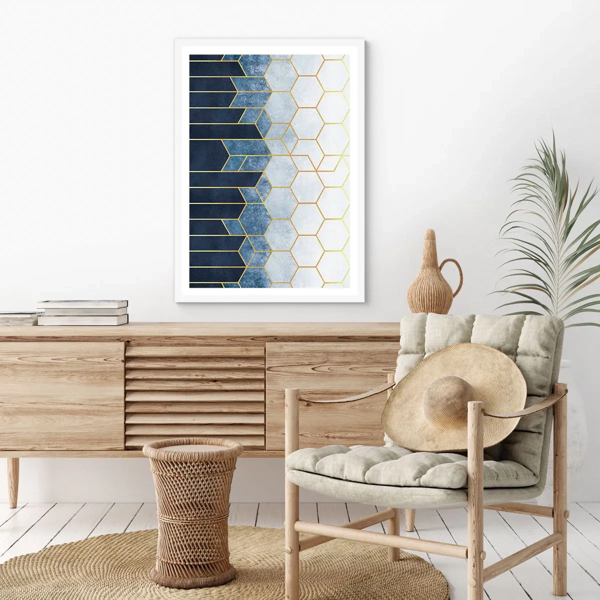 Plagát v bielom ráme - Kompozícia v synkopickom rytme - 61x91 cm