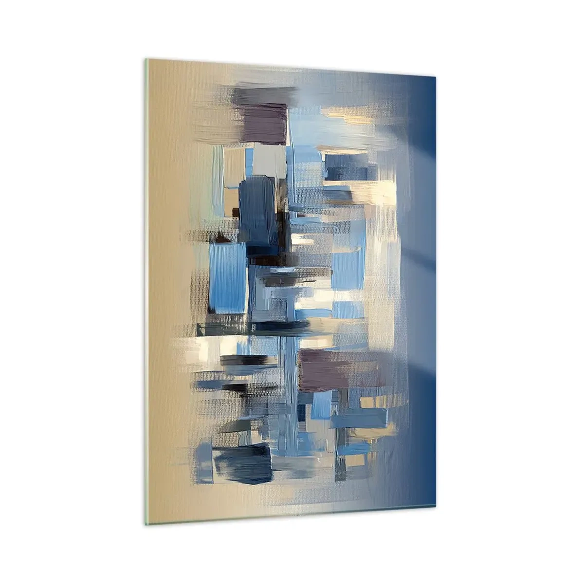 Obraz na skle - Modrá konštrukcia - 50x70 cm