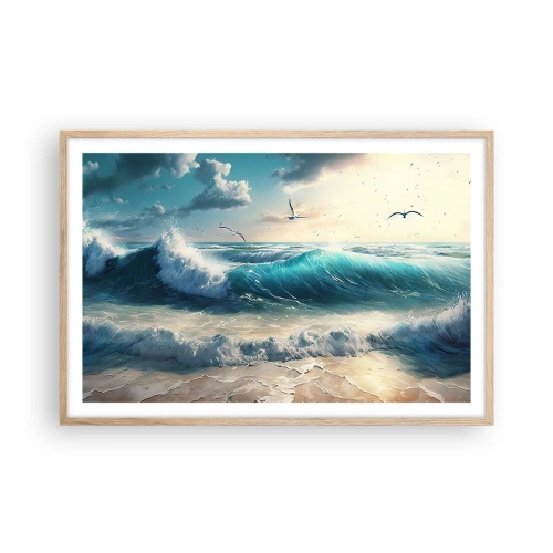 Plagát v ráme zo svetlého duba - Šušťanie len pre teba - 91x61 cm