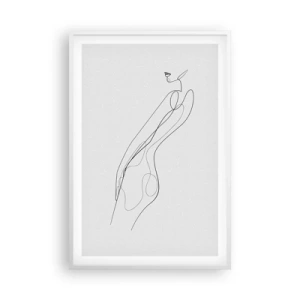 Plagát v bielom ráme - Iba sľub - 61x91 cm