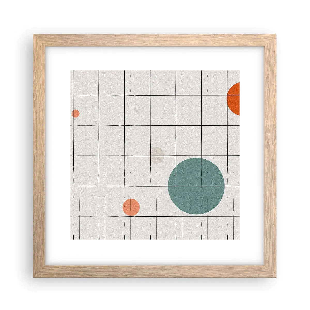 Plagát v ráme zo svetlého duba - Uväznené. My alebo ony? - 30x30 cm