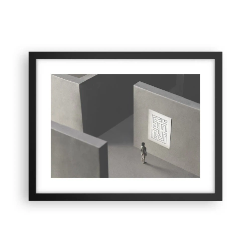 Plagát v čiernom ráme - Kde to ale som? - 40x30 cm