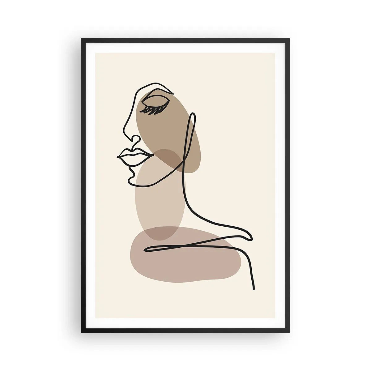 Plagát v čiernom ráme - Určitá línia krásy - 70x100 cm