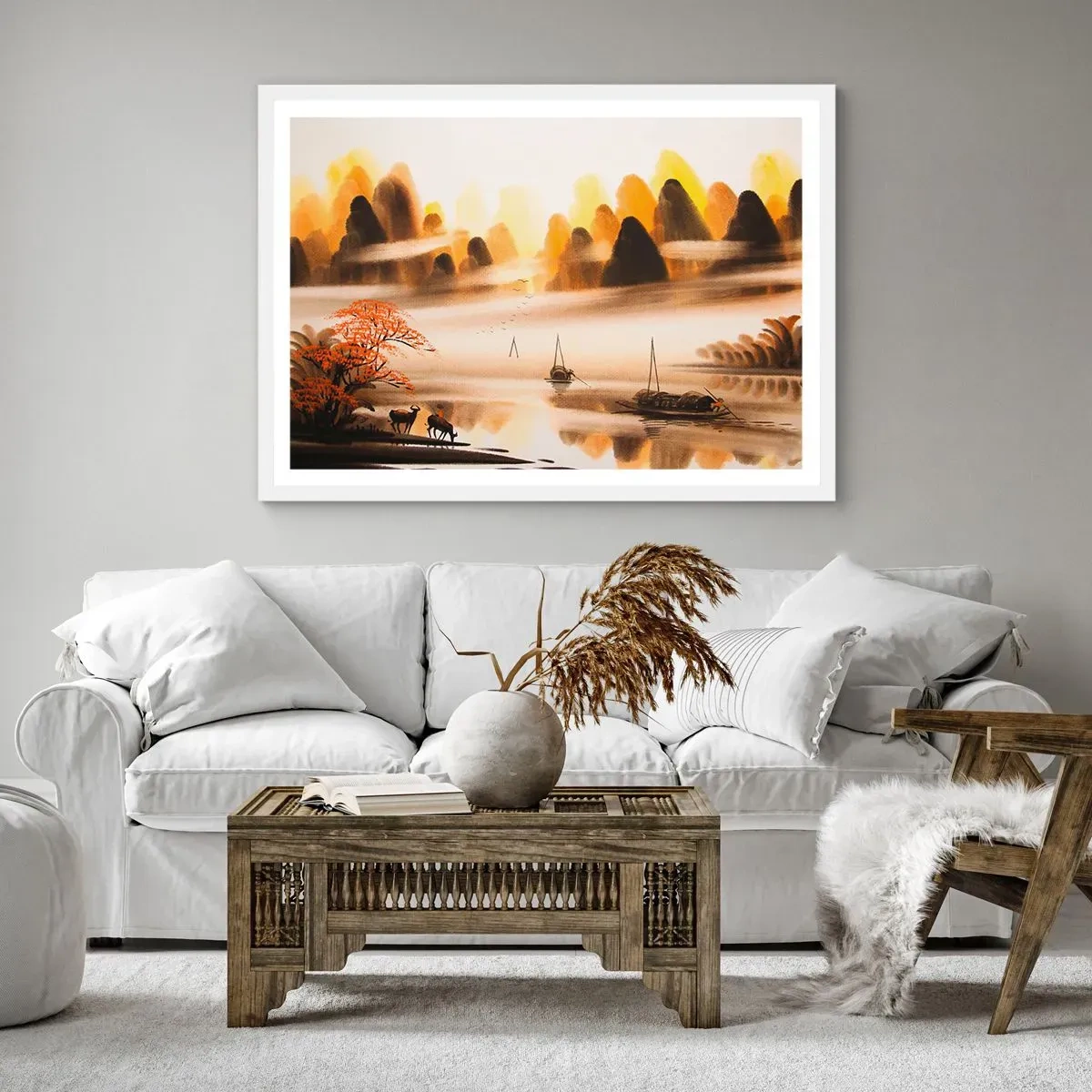 Plagát v bielom ráme - Ďalej ako na Ďalekom východe - 70x50 cm