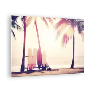 Obraz na skle - Bude to skvelý deň - 70x50cm - Bude to skvelý deň - Moderná nástenná dekorácia do obývacej izby a spálne ARTTOR